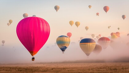 Fototapeta premium air balloons with different colors 