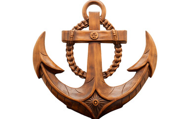 Nautical Symbol Wood Helm Isolated On Transparent Background PNG.