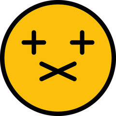 Obraz premium Mute Face Emoticon