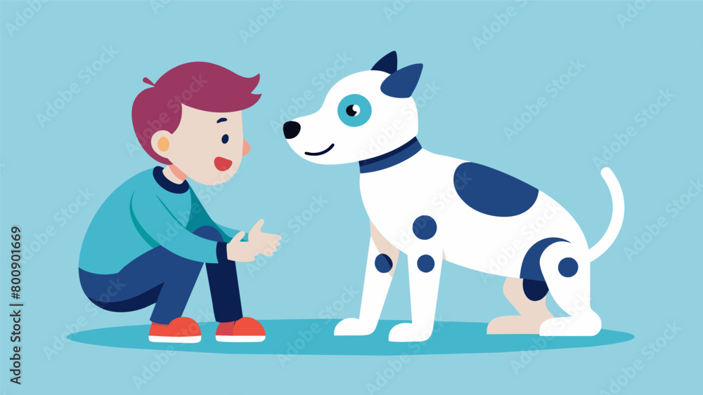 Poster a robotic dog specifically programmed for individuals with sensory processing disorder calmly intera
