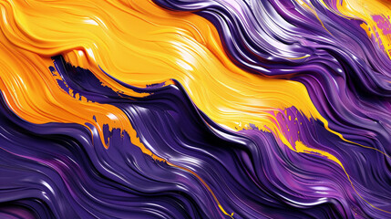 Playful waves in shades of vibrant violet and sunny yellow, symbolizing creativity and progress.