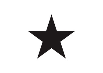 black star on white