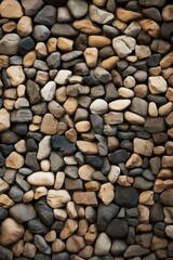 Close up of a brown and gray stone wall