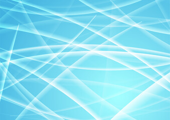 Blue and white glossy blurred elegant wavy abstract background. Vector design
