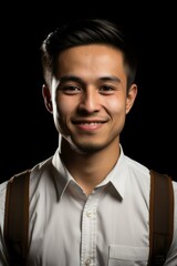 Obraz premium Portrait of a young Asian man smiling