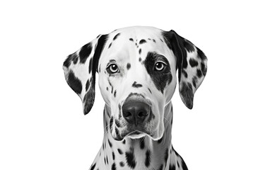 Loyal Dog Art Isolated On Transparent Background PNG.