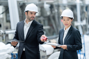 Male and female engineers are encouraged to take on leadership roles within the industrial sector, shaping the direction and strategy of the business for future success.