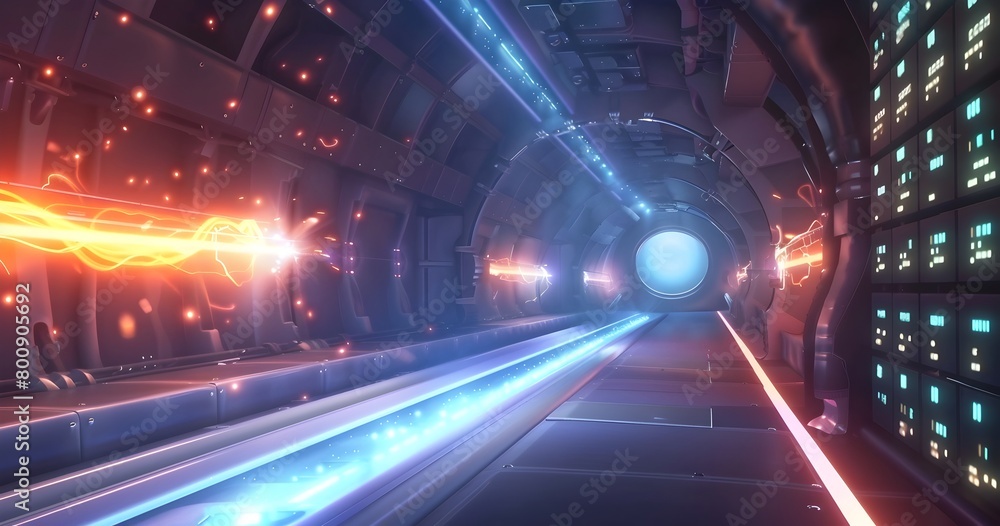 Poster data transfer network technology abstract bridge of infinite possibilities
