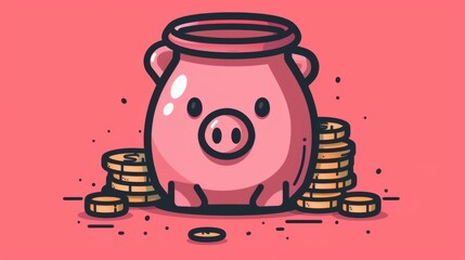 Illustrate icons representing a donation jar or piggy bank, encouraging