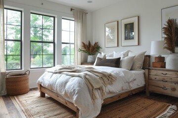 cozy bedroom with natural light