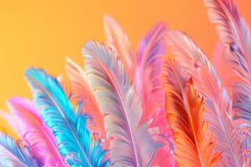 A colorful bird's wing with blue, red, and yellow feathers