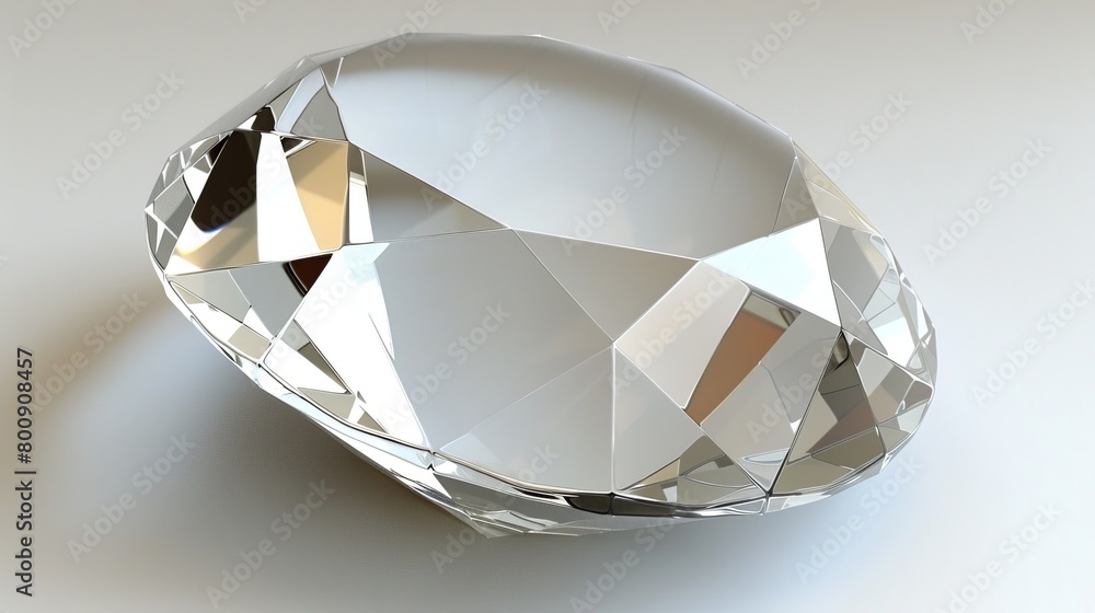 Poster Render a shape that appears to be made up of nested diamonds, with each facet fitting neatly against the others.