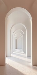 Long White Minimalist Corridor