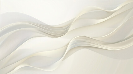 Obraz premium High-Resolution Sleek Vector Background in Ivory White Minimal Wave.