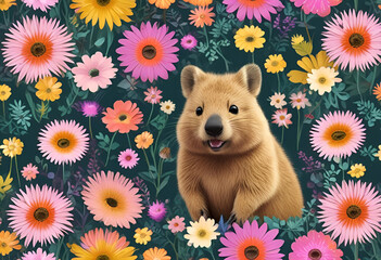 Floral quokka 