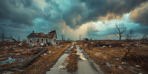 The aftermath of a tornado