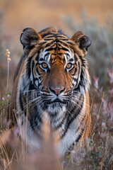 Close up of a tiger in the wild - obrazy, fototapety, plakaty