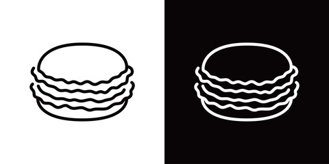 マカロンの線画アイコン