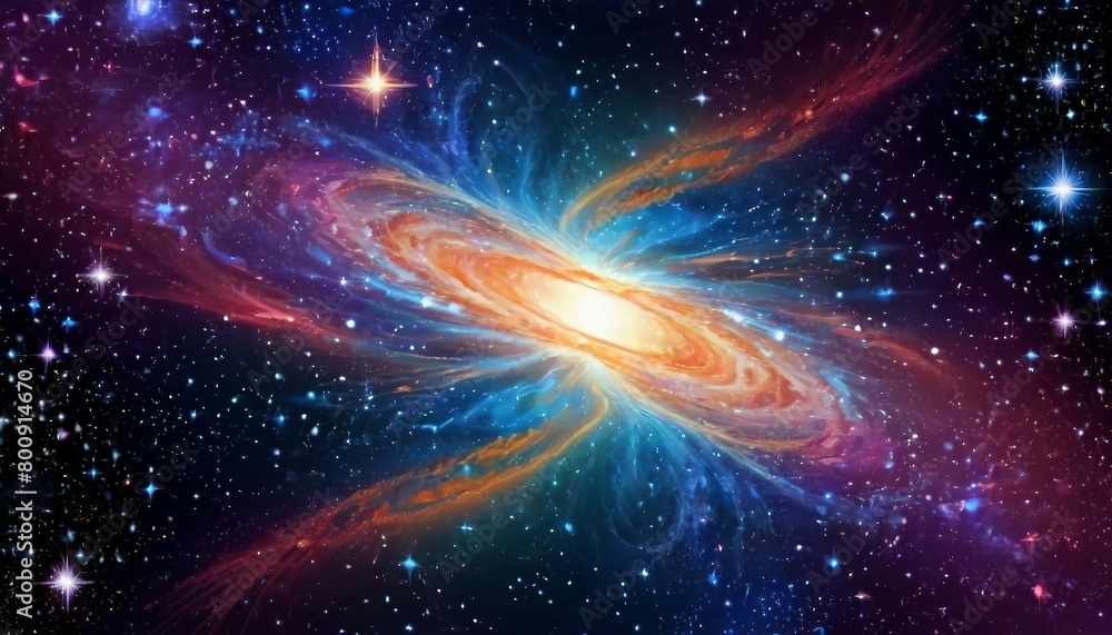 Wall mural abstract celestial background with cosmic elements and starry motifs.