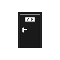 VIP door icon flat style isolated on white background. Vector illustration