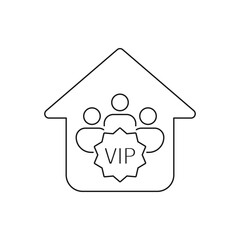 VIP room icon line style isolated on white background. Vector illustration