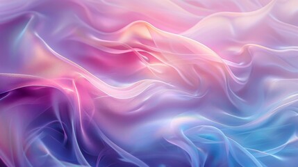 Obraz premium Colorful Wavy Gradient Silk-like Fabric