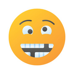 Visually perfect dumb emoji icon design, easy to use and download