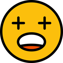 Obraz premium Worried Face Emoticon