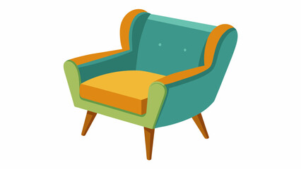 armchair chair lat style, Isolated on white background Vector illustration with white background