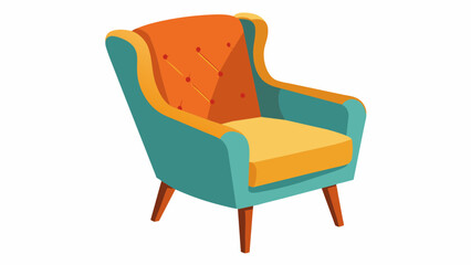 armchair chair lat style, Isolated on white background Vector illustration with white background