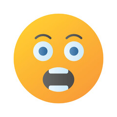 Oh My God expression emoji vector design, editable vector