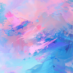Beautiful Paint Strokes Purple Blue Teal Pink Background Digital Illustration 