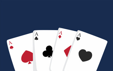 playing cards are lined up ready to be played