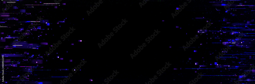 Aufkleber glitch tv effect for game screen video background. abstract vhs noise graphic. retro signal error de