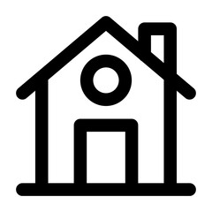 home building line icon