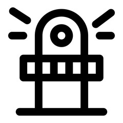 mercusuar building line icon