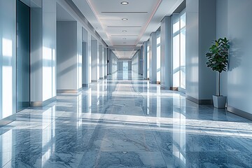 Empty Modern Office lured Background