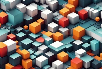 'cubes squares template Composition fferent Isometric vector hexagons other lines rectangles abstract elements pattern'