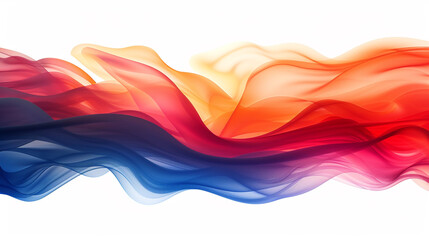Lively gradient lines shifting from fiery red to vivid sapphire, isolated on a white background.
