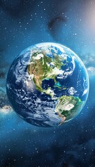 Obraz premium Detailed earth s physical map from space mountains, valleys, and water bodies in clear view