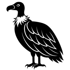 Vulture silhouette vector illustration isolated on a white background.