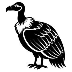 Vulture silhouette vector illustration isolated on a white background.