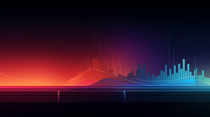 Lively gradient lines illustrating the dynamic evolution of technology.