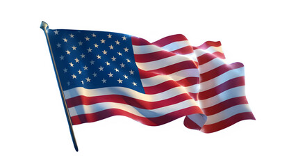 American flag on blue background. Vector illustration.