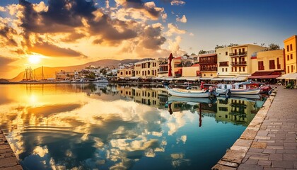 Obraz premium Old city of Rethymno, Island Crete, Greece