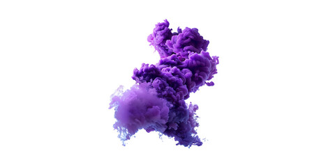 Fototapeta premium purple smoke cloud, png style illustration on white background