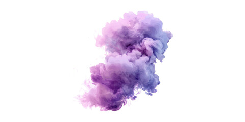 Fototapeta premium purple smoke cloud, png style illustration on white background