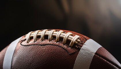 american football on a black background