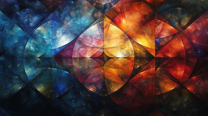Dynamic Geometric Spectra of Futuristic Dimensions，A Lively Universe of Color Blocks in Transformation, Fusion, and Rebirth under Pulsating Lights ，Visionary Passage into Future Dimensions