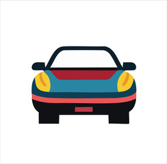 Simple Car Front View Icon Design
